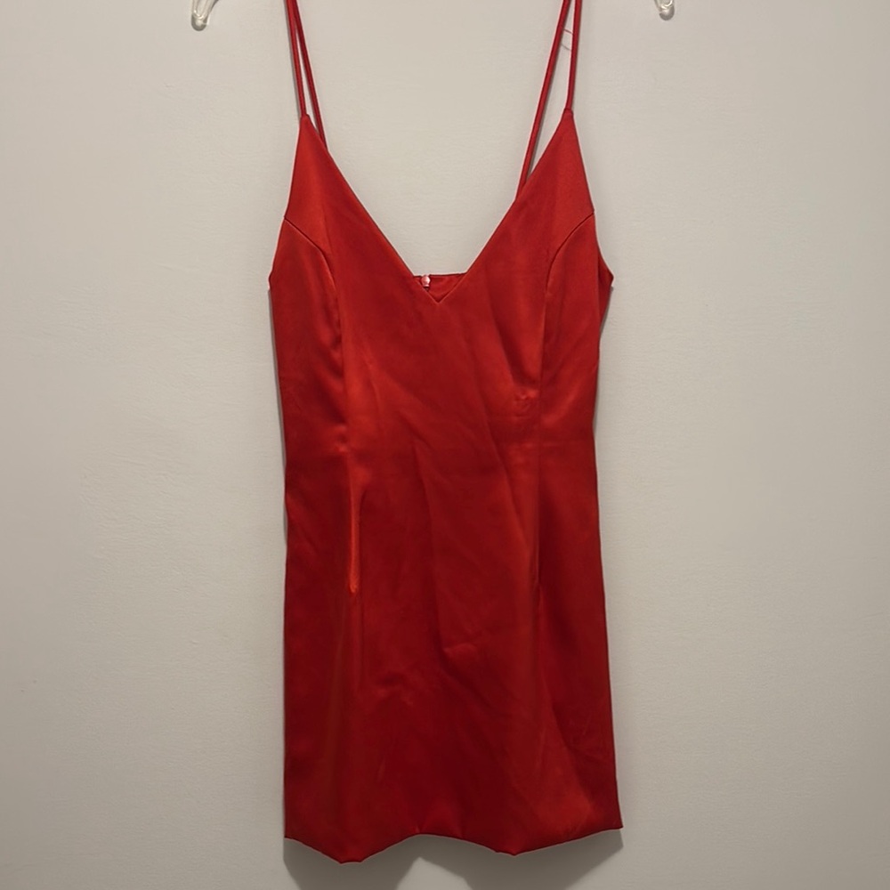 Sleek Red Slip Dress